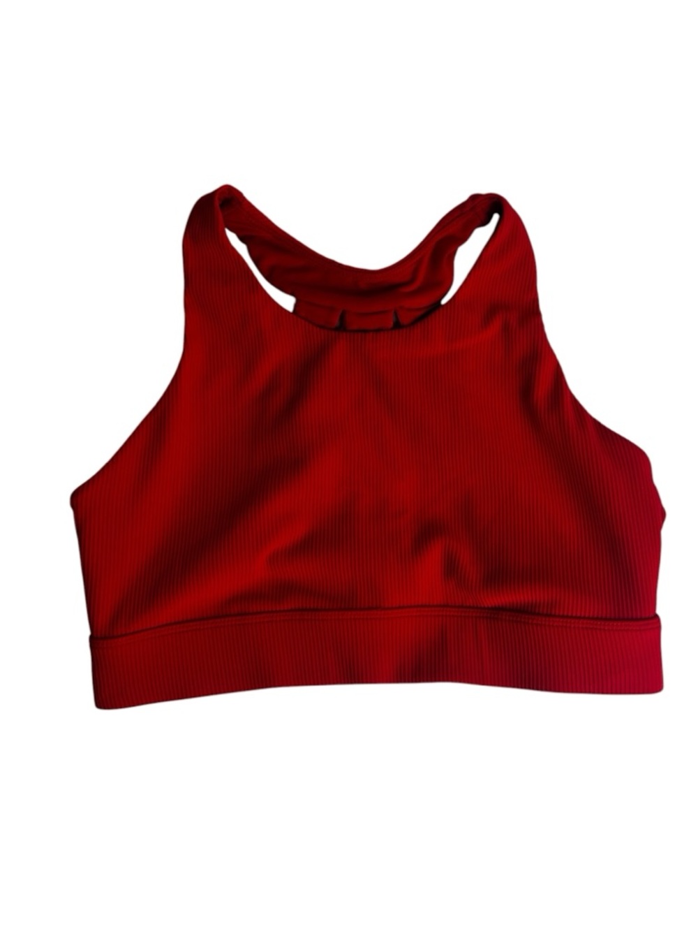 KIAVA RED STRIPED SPORTS BRA SIZE M MEDIUM ATHLETIC WORKOUT TOP NO PADS